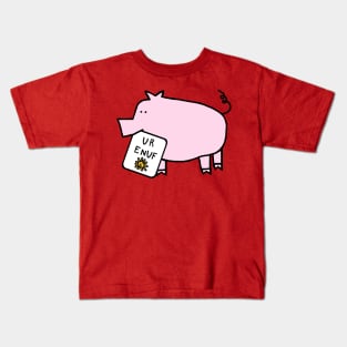 Cute Pig Says You Are Enough Kids T-Shirt